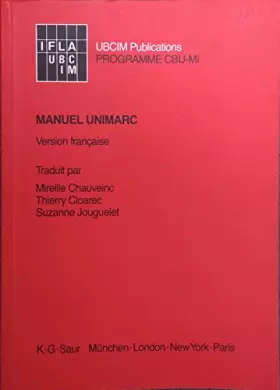 Couverture du produit · Manuel Unimarc: Version française