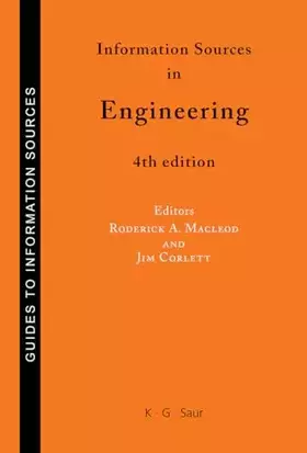 Couverture du produit · Information Sources in Engineering (Guides to Information Sources)