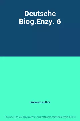 Couverture du produit · Deutsche Biog.Enzy. 6