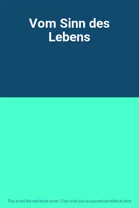 Couverture du produit · Vom Sinn des Lebens