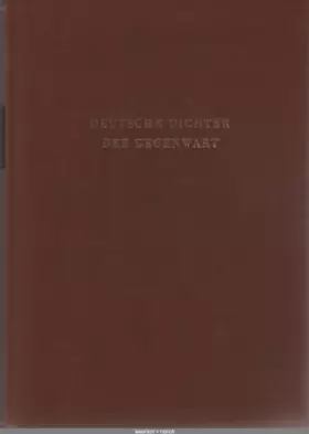 Couverture du produit · Deutsche Dichter der Gegenwart
