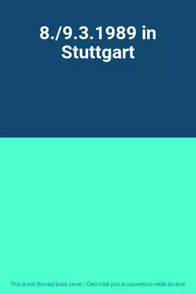 Couverture du produit · 8./9.3.1989 in Stuttgart