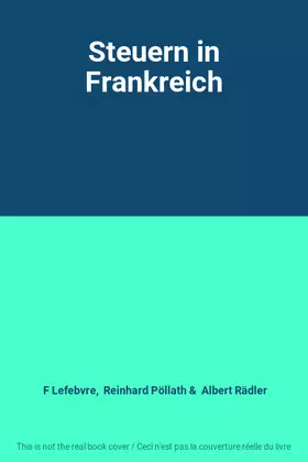 Couverture du produit · Steuern in Frankreich