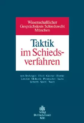 Couverture du produit · Taktik im Schiedsverfahren