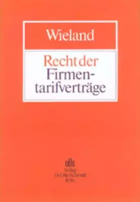Couverture du produit · Recht der Firmentarifverträge