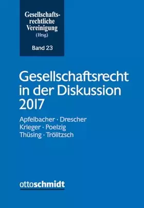 Couverture du produit · Gesellschaftsrecht in der Diskussion 2017