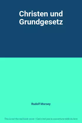 Couverture du produit · Christen und Grundgesetz
