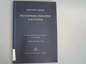 Couverture du produit · Studienbibliographie Linguistik