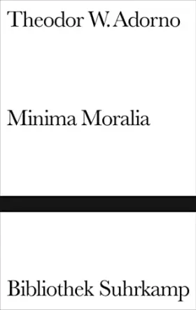 Couverture du produit · Minima Moralia