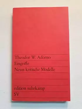 Couverture du produit · Eingriffe. Neun kritische Modelle