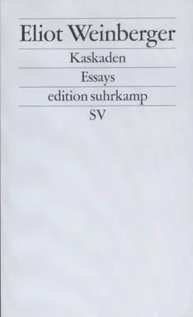 Couverture du produit · Kaskaden: Essays (edition suhrkamp)
