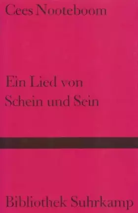 Couverture du produit · Ein Lied von Schein und Sein (Bibliothek Suhrkamp)