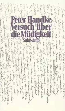 Couverture du produit · Versuch über die Müdigkeit