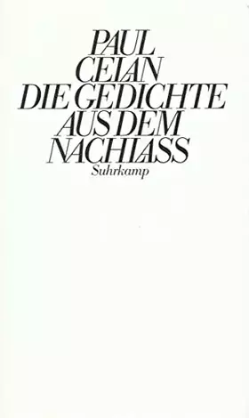Couverture du produit · Gedichte aus dem Nachlaá