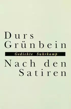 Couverture du produit · Nach den Satiren: Gedichte