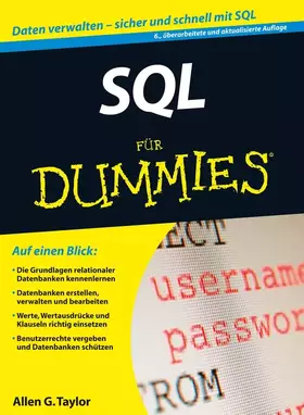 Couverture du produit · SQL für Dummies: Daten verwalten - sicher und schnell mit SQL