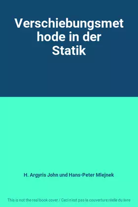 Couverture du produit · Verschiebungsmethode in der Statik