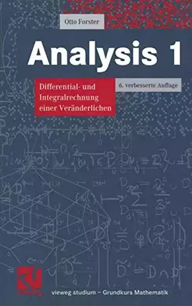 Couverture du produit · Analysis 1. Differential- und Integralrechnung einer Veränderlichen (vieweg studium; Grundkurs Mathematik)