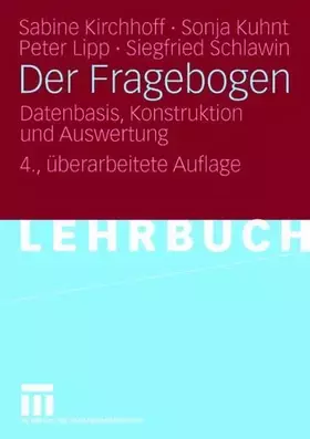 Couverture du produit · Der Fragebogen: Datenbasis, Konstruktion und Auswertung