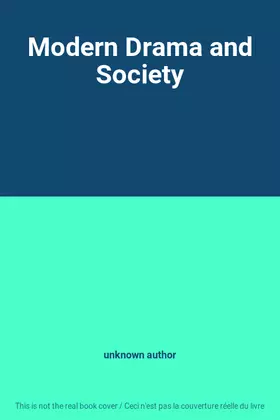 Couverture du produit · Modern Drama and Society
