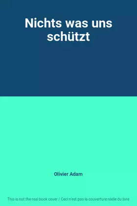 Couverture du produit · Nichts was uns schützt