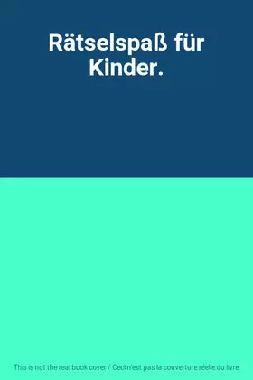 Couverture du produit · Rätselspaß für Kinder.