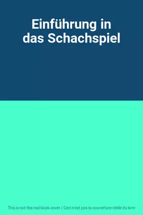Couverture du produit · Einführung in das Schachspiel