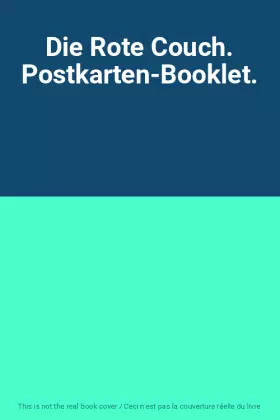 Couverture du produit · Die Rote Couch. Postkarten-Booklet.