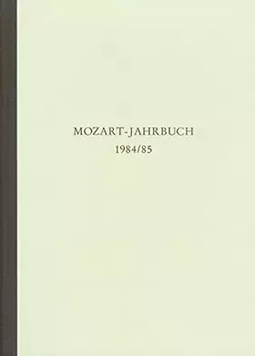 Couverture du produit · Mozart-Jahrbuch: 1984/85