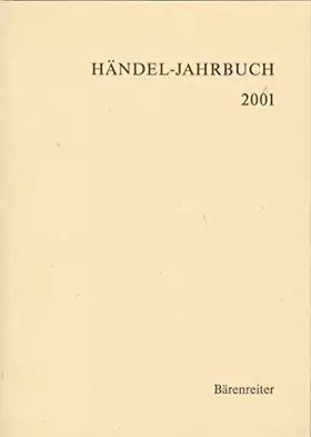 Couverture du produit · Händel-Jahrbuch: 2001: Jg 47