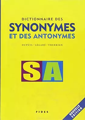 Couverture du produit · Dictionnaires des synonymes et des antonymes