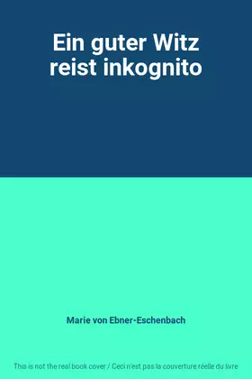 Couverture du produit · Ein guter Witz reist inkognito
