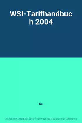Couverture du produit · WSI-Tarifhandbuch 2004