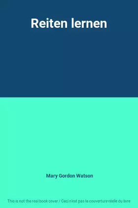 Couverture du produit · Reiten lernen