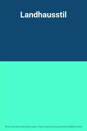 Couverture du produit · Landhausstil