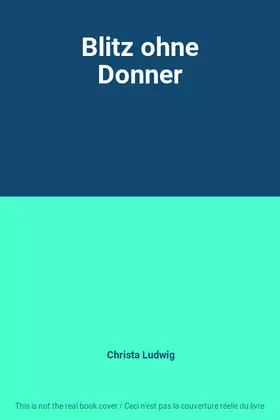 Couverture du produit · Blitz ohne Donner