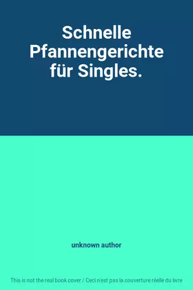 Couverture du produit · Schnelle Pfannengerichte für Singles.