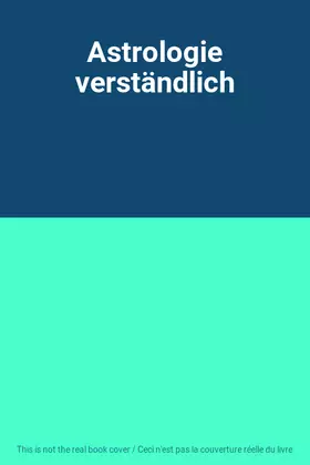 Couverture du produit · Astrologie verständlich