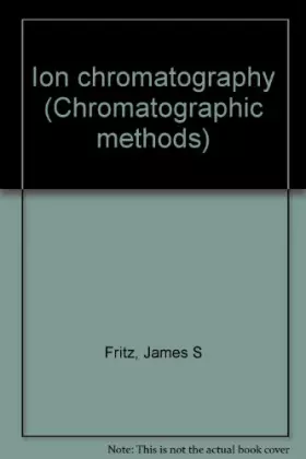 Couverture du produit · Ion chromatography (Chromatographic methods)