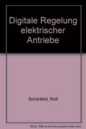 Couverture du produit · Digitale Regelung elektrischer Antriebe