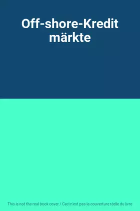Couverture du produit · Off-shore-Kreditmärkte