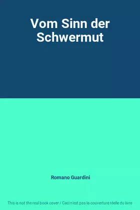Couverture du produit · Vom Sinn der Schwermut