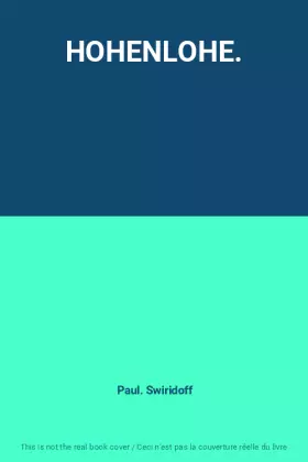 Couverture du produit · HOHENLOHE.