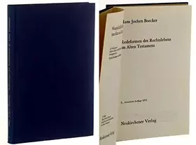 Couverture du produit · Redeformen des Rechtslebens im Alten Testament