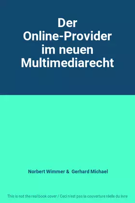 Couverture du produit · Der Online-Provider im neuen Multimediarecht