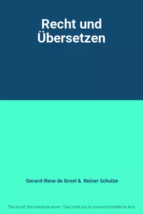 Couverture du produit · Recht und Übersetzen