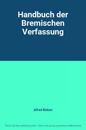 Couverture du produit · Handbuch der Bremischen Verfassung