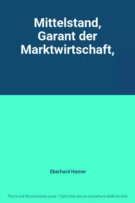 Couverture du produit · Mittelstand, Garant der Marktwirtschaft,