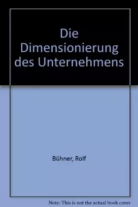 Couverture du produit · Die Dimensionierung des Unternehmens
