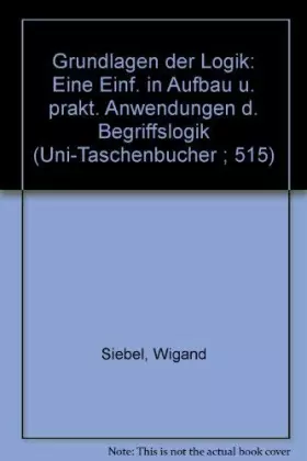 Couverture du produit · Grundlagen der Logik